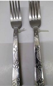 Boncuk Modeli Tatlı Çatalı Paslanmaz Çelik 6 Adet Çatal