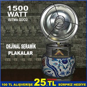 TÜM BÜYÜK BOY TÜPLERE TAKILAN GÜNEŞ KAMP SOBASI ISITICI SOBA