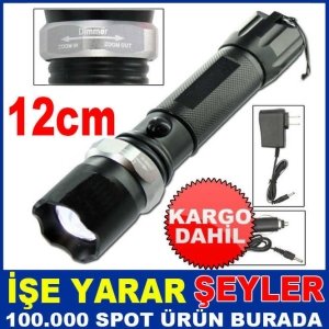 12cm ULTRA PROFESYONEL ŞARJLI EL FENERİ SETİ KD