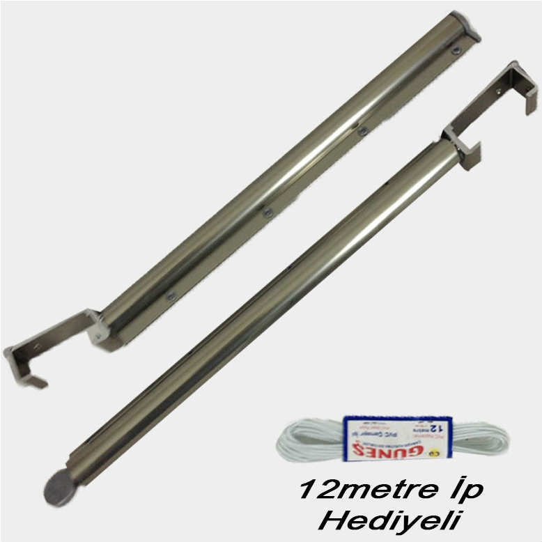 6cm Köşeli balkon küpeşte profiline monte çamaşır Kurutmalık ömür boyu paslanmaz alüminyumdan üretim