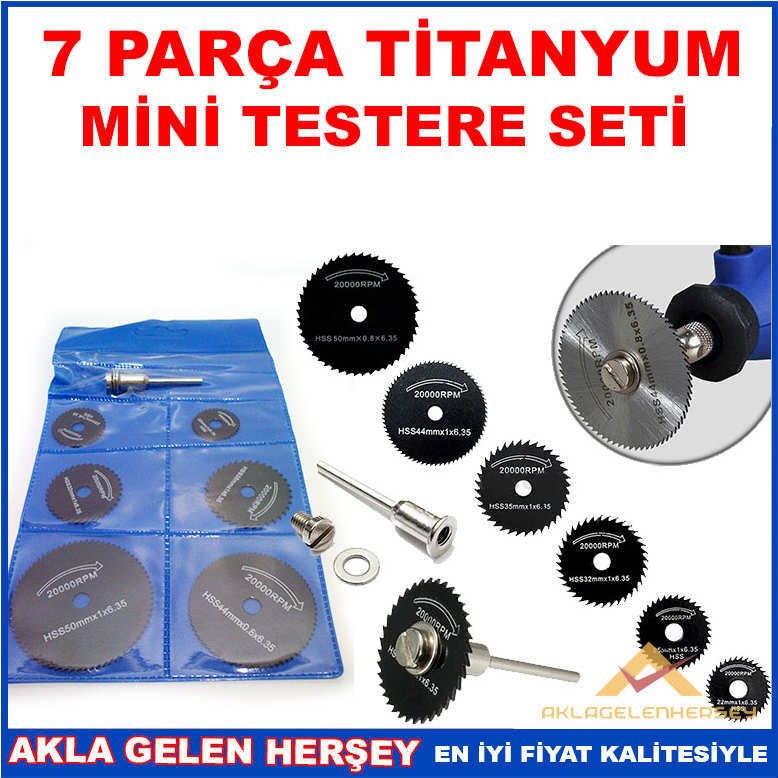 7 PARÇA TİTANYUM ÇELİKTEN MİNİ TESTERE SETİ