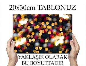 RENKLİ IŞIK TOPLARI 7 değişen ölçü ORİJİNAL KANVAS TABLO