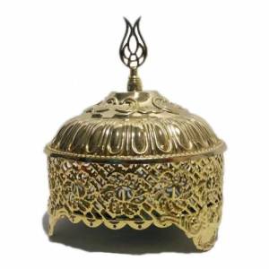 14 Cm. İçi Aynalı Kararmaz Kaplamalı Gold - Altın Renk Metal Şekerlik