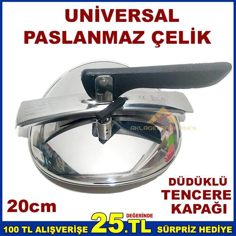 Universal Paslanmaz Çelik Düdüklü Tencere Kapağı