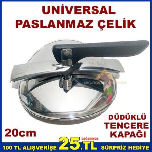 Universal Paslanmaz Çelik Düdüklü Tencere Kapağı