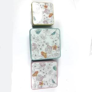 3 Adet Çok Amaçlı Demir Kutu 3lü Set İç İçe Aksesuar Kutusu