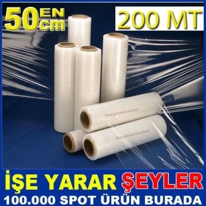 23mikron 50cm ENİNDE 200metre BOYUNDA STREÇ FİLM