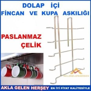 Dolap İçi 8 Askılı Fincan Ve Kupa Askılığı