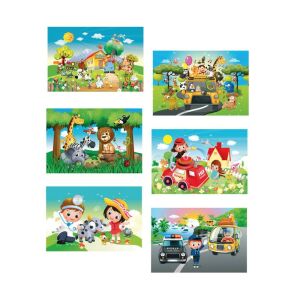 Ahşap Unisex 12 Parça Hayvanlar Alemi Puzzle 1 ADET