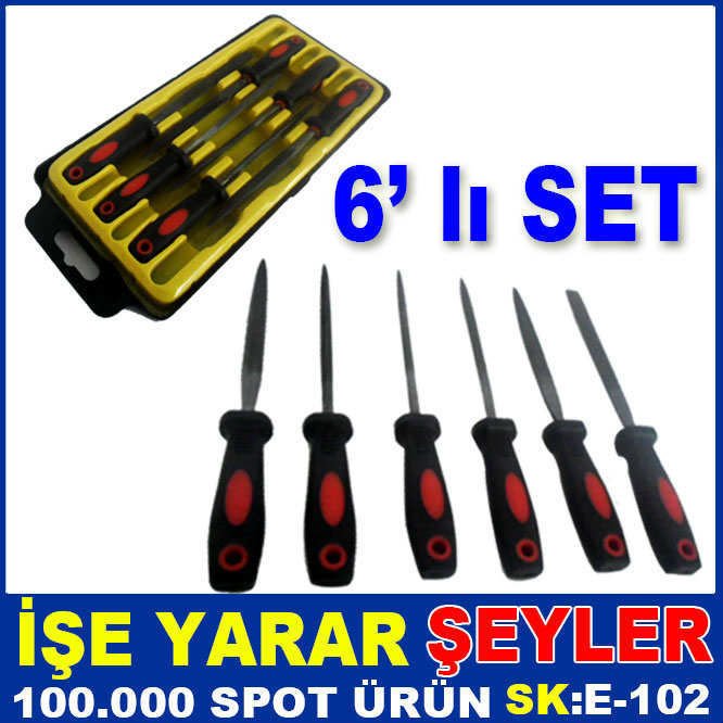 Farklı Şekiller 6lı Set Kaydırmaz Sap Profesyonel Titanyum Alaşım Mini Eğe Seti İnce İşçilik Eğeleri
