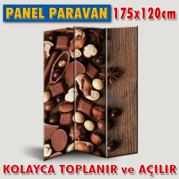 GÖRSELLİ KATLANIR PANEL BÖLME SİSTEMİ - ÇİKOLATA KONFETİ
