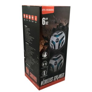 Büyük Boy Taşınabilir Şarjlı Kablosuz Bluetooth Karaoke Hoparlör Kumandalı Led Işıklı KTS-1054A