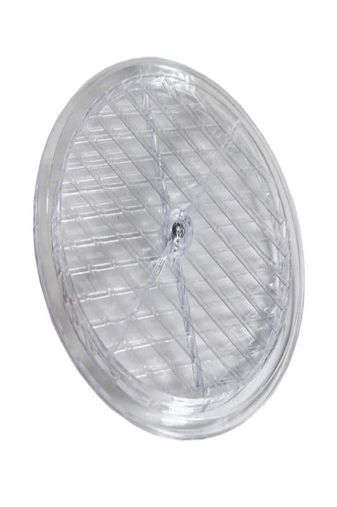 Şeffaf Doğalgaz Havalandırma Cam Menfez Kapağı Çap 18 Cm