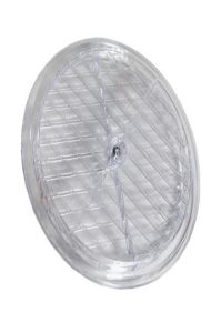 Şeffaf Doğalgaz Havalandırma Cam Menfez Kapağı Çap 18 Cm