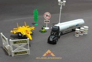 Ücretsiz Kargo 11 PCS 1:87 ÖLÇEKLİ METAL DIECAST TIR UÇAK SETİ