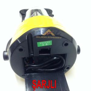 24 BEYAZ PARLAK LED IŞIK ŞARJLI TUTMA SAPLI AÇMA-KAPAMA DÜĞMELİ 2 KADEME LED IŞIK AYARLI EL FENERİ