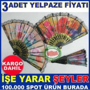 3 adet dantelli kumaş serinlik yelpazesi cebe çantaya kolayca sığan katlanır yelpaze -2