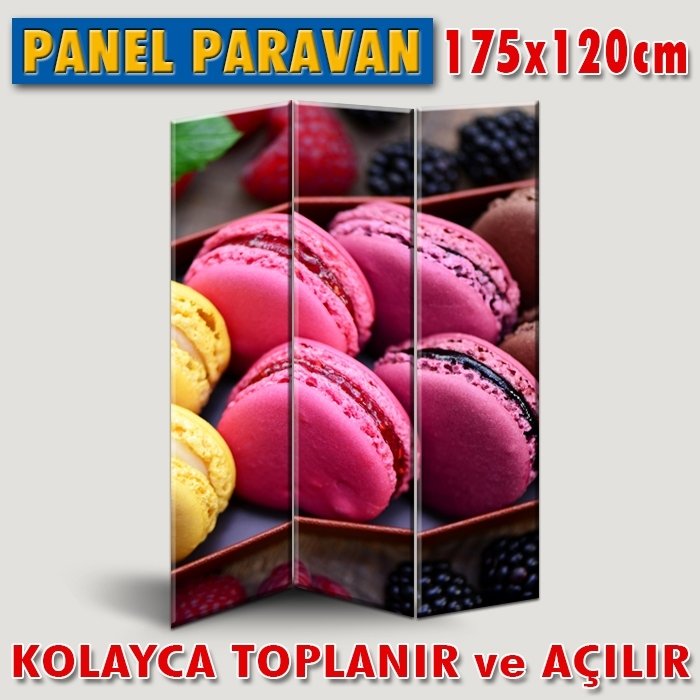 GÖRSELLİ KATLANIR PANEL BÖLME SİSTEMİ - RENKLİ BİSKÜVİLER