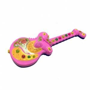 11 Tuşlu Türkçe Müzikli Notalı Pille Çalışan Oyuncak Çocuk Gitarı 35cm Oyuncak Gitar