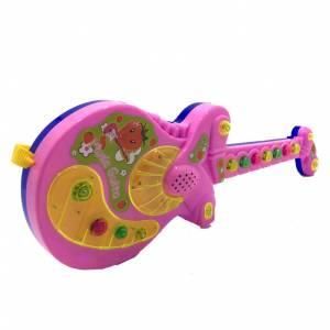 11 Tuşlu Türkçe Müzikli Notalı Pille Çalışan Oyuncak Çocuk Gitarı 35cm Oyuncak Gitar