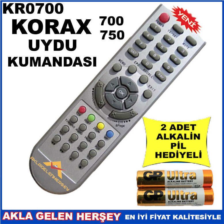 KORAX UYDU CİHAZI Receiver KUMANDASI KR0700