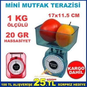 Ücretsiz Kargo ŞEFFAF 1 KG ÖLÇÜLÜ KATI-SIVI MİNİ MUTFAK TARTISI