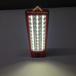 30SMD LEDLİ ŞARJLI AÇMA-KAPAMA DÜĞMELİ 2 KADEME LED IŞIK AYARLI EL FENERİ