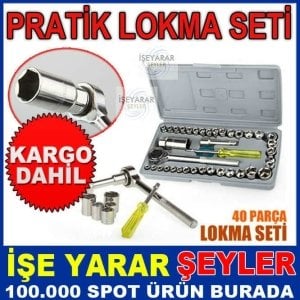 40 PARÇA ÇANTALI CIRCIRLI ÇELİK LOKMA SETİ-KD