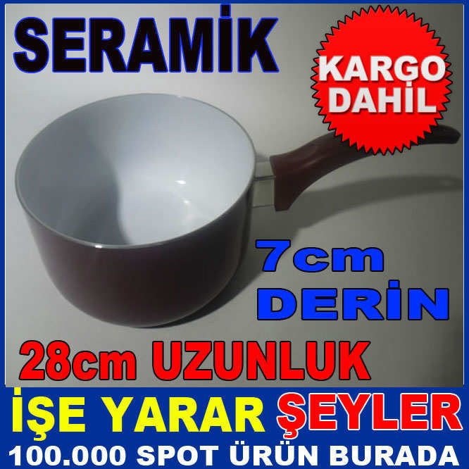 SERAMİK İÇYÜZEY YANMAZ YAPIŞMAZ SAPLI SÜTLÜK KD