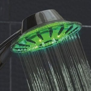 Beyaz Su Sensörlü Duş Başlığı 2 Fonksiyonlu Ve Led Işıklı Renk Değiştiren Krom Duş Başlığı