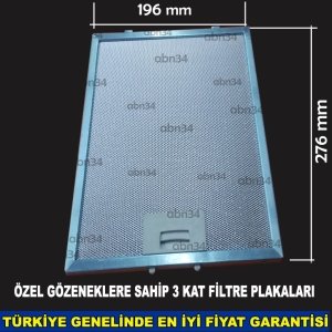 Alüminyum Davlumbaz Filtresi 196x276mm Ankastre Filtresi