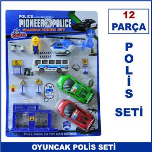 12 Parça Polis Seti Oyuncağı - Mesleki Oyuncak Setleri - Kaliteli ve Dayanıklı