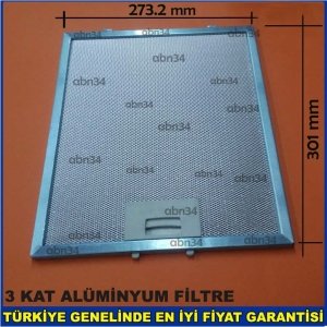 Alüminyum Davlumbaz Filtresi 301x273mm Ankastre Filtresi