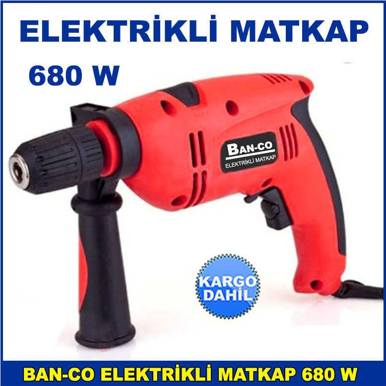 Ban-co Turbo Professional Elektrikli Matkap 680W Kablolu Kaliteli ve Dayanıklı 2 Yıl Garantili