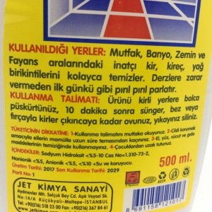 Derz Dolgu Fayans Araları Temizleyici Kir Çözücü Sprey Deterjan