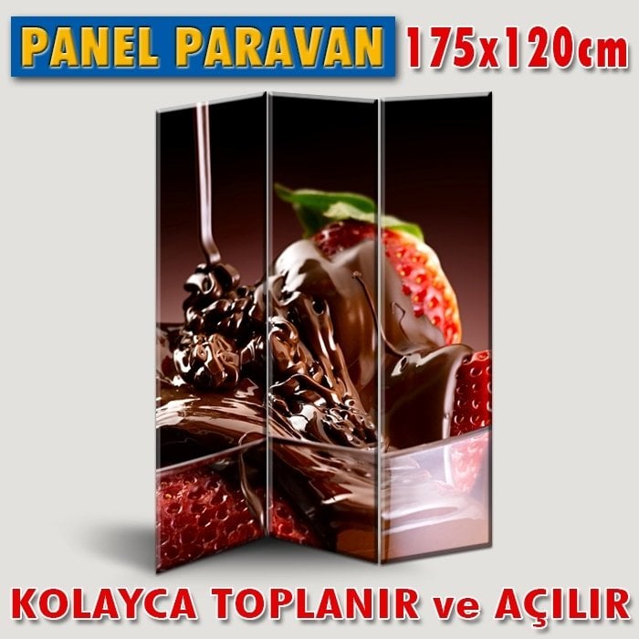 GÖRSELLİ KATLANIR PANEL BÖLME SİSTEMİ - ÇİLEK & ÇİKOLATA 2