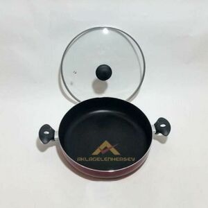 Büyük Boy Teflon Tencere Teflon Kaşığı Hediyeli 30 cm Cam Kapaklı