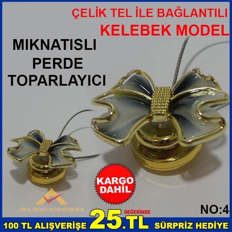 ÇİÇEK MODEL MIKNATISLI PERDE TOPARLAYICI
