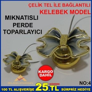 ÇİÇEK MODEL MIKNATISLI PERDE TOPARLAYICI