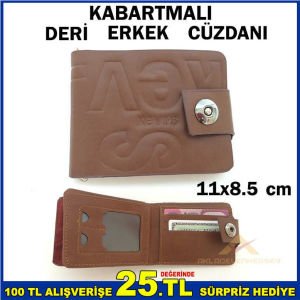 KEVIS YUMUŞAK DERİ KABARTMALI ERKEK CÜZDANI