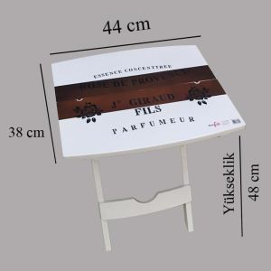 Çok Amaçlı Pratik Katlanır Plastik Masa 44x38 cm Katlanır Sehpa Portatif Piknik Masası Ders Masası