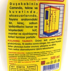 Duşakabin Camı Tekne ve Küvet Yüzey Temizleyici Sprey Deterjan