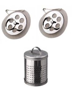 Süper 3lü Set Demlik içi Paslanmaz Çelik Çay Süzgeci ile 2 Adet Sök Tak Demlik Emziği Süzgeci