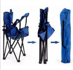 Çantalı Rejisör Koltuğu Araba Bagaj tipi Katlanır Plaj Piknik Kamp Sandalyesi Mavi Renk