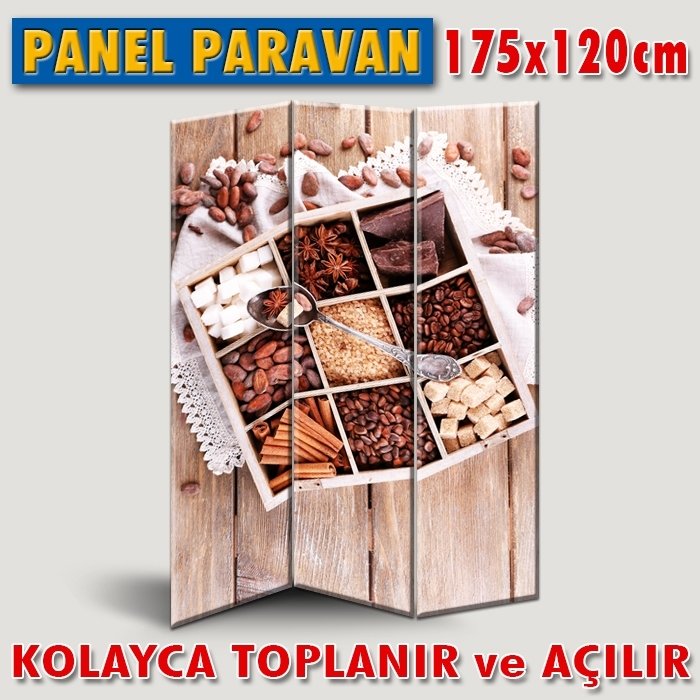 GÖRSELLİ KATLANIR PANEL BÖLME SİSTEMİ - 06 KAHVE ESTETİK & TAD