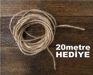 Rengarenk 100 ad renkli mini ahşap mandal,20mt özel ip hediye