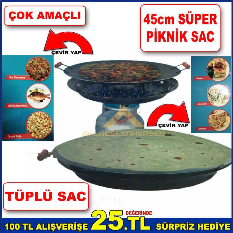 SEYYAR PİKNİK SAÇ ÇOK AMAÇLI TÜPLÜ KATMER ve SAÇ KAVURMALIK 45cm SÜPER PİKNİK PORTATİF SAÇ OCAGI