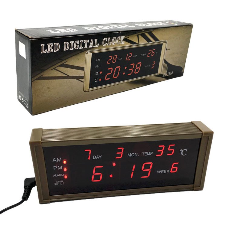 Led Ekranlı Dijital Masa Saati Alarmlı Fonksiyonel Watton Wt-135 Saat, Tarih, Alarm ,Derece Gösterir