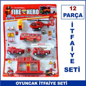12 Parça İtfaiye Seti Oyuncağı - Mesleki Oyuncak Setleri - Kaliteli ve Dayanıklı
