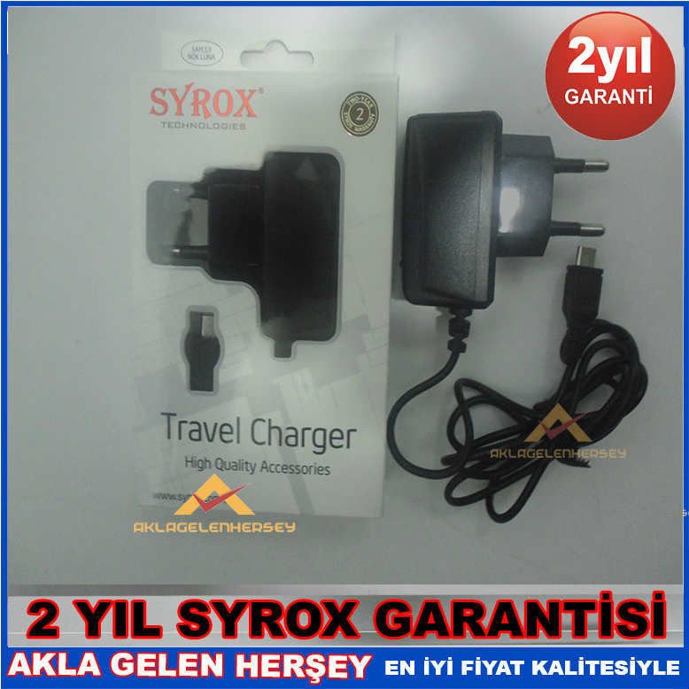 SYROX GARANTİLİ MİCRO USB KABLOLU SARJ CİHAZI